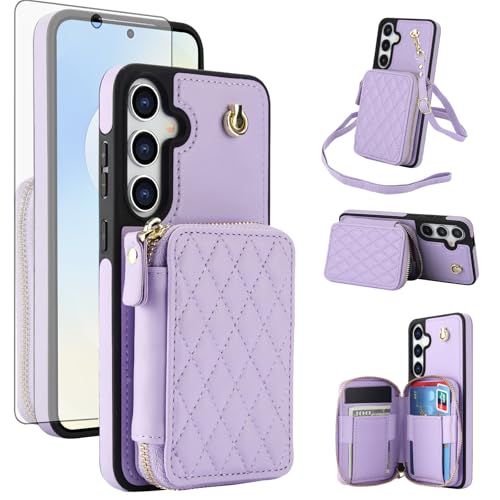 Coque Samsung S25 FE protection verre trempé et étui carte RFID