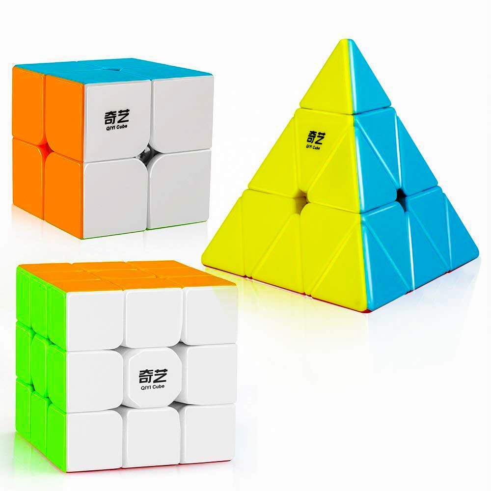 Toy Arena Stickerless Speed Cube Set, 2x2 Warrior W 3x3 Qiming