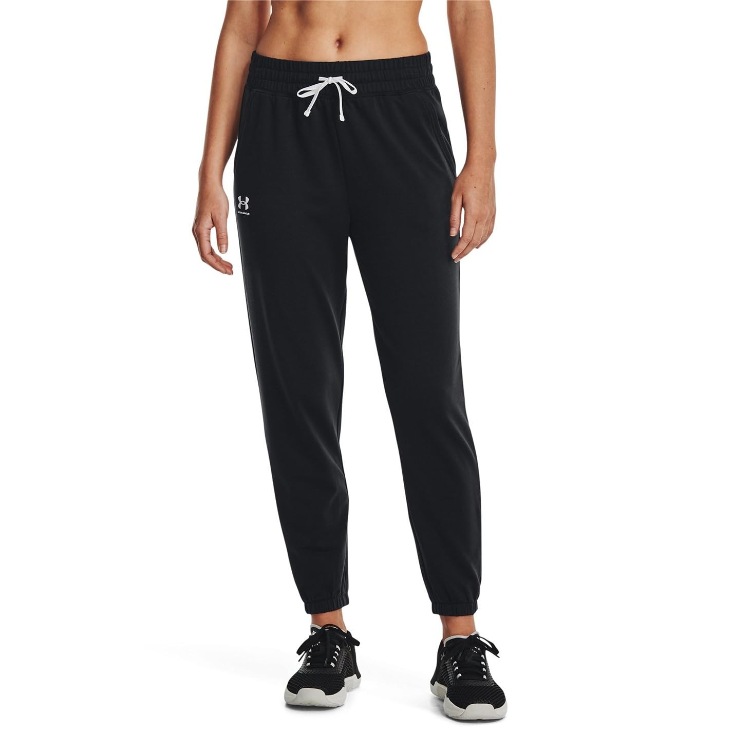 Under Armour Rival Terry Joggers Pantalón De Chándal Con Pernera Cónica, Pantalones Para Correr Mujer Gris XL