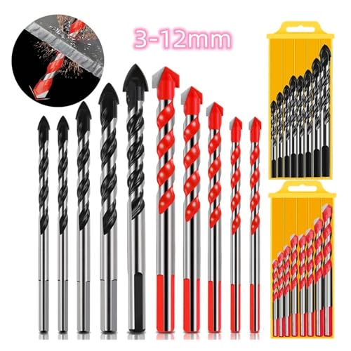 Set de 8 brocas triangulares multifuncionales para cerámica y metal miniatura 3
