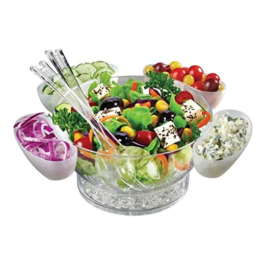 Frigidaire Chilled Serving Bowl Set with 4 Attachable Bowls