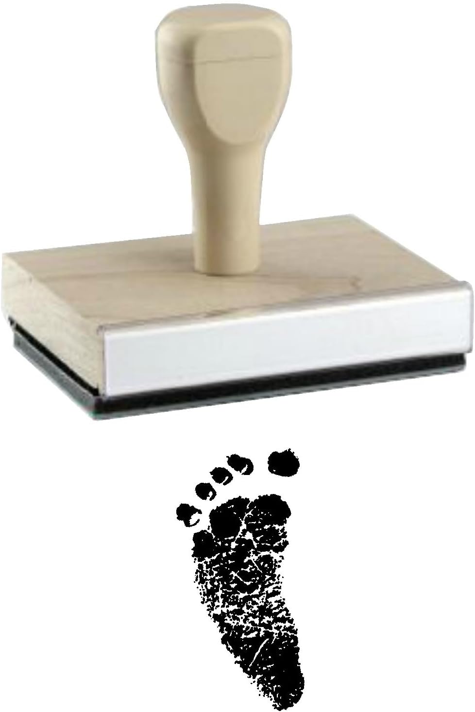 Baby Foot, Left Rubber Stamp, 4 X 2 Wood Stamp