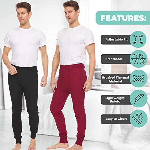 Mens Thermal Long John Pants - Thermal Bottom Base Layer for Tshirts & Jackets - Lightweight Thermal Underwear Mens - 3 Pack4