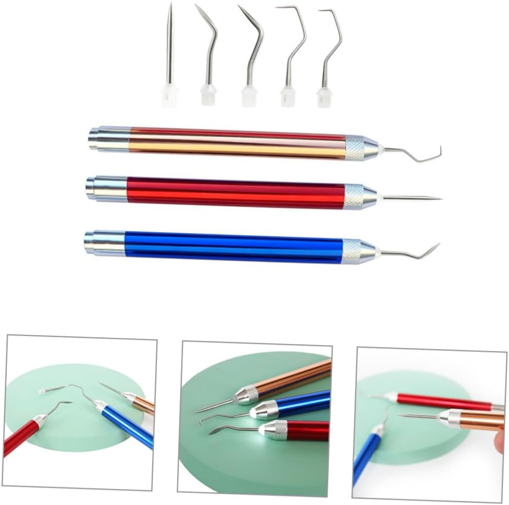DOITOOL 2sets Vinyl Weeding Tool Kit Light Engraving Accessories for Projects Includes Various Needles for Carving Embossing and Sticker Making