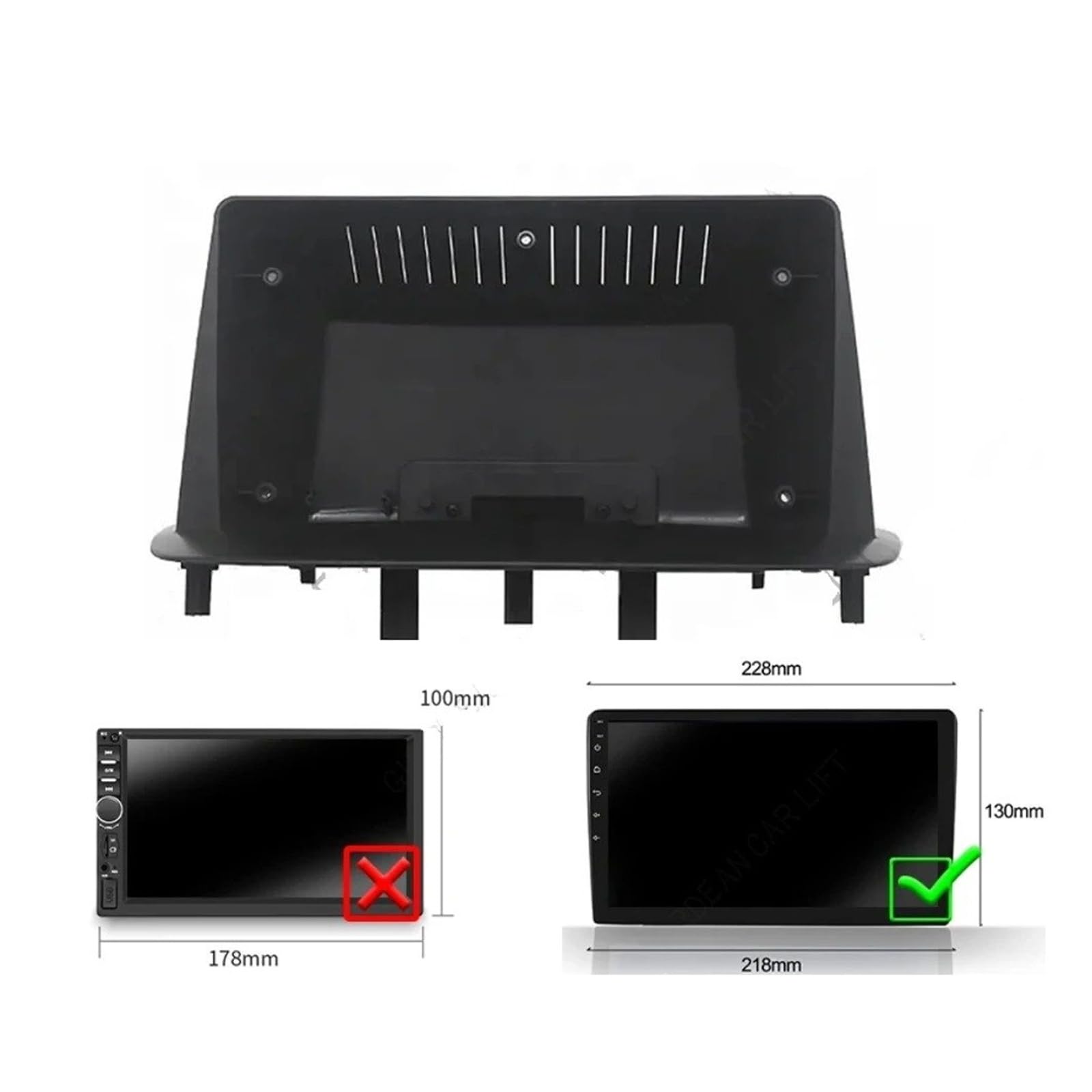 Mascherina Autoradio Cornice Stereo per Megane 3 per Fluence 2008-2016 9 Pollici Autoradio Fascia Android Telaio unità Testa Pannello Cruscotto Cavo Canbus
