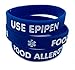 Kids Medical Alert ID Silicone Bracelets 3 pack - Food Allergy