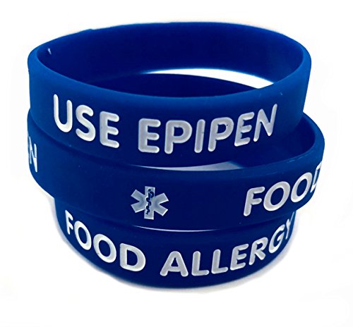 Kids Medical Alert ID Silicone Bracelets 3 pack - Food Allergy2