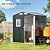 6x4FT Outdoor Steel Storage Shed with Clear Window, Lockable Doors, Weather-Resistant Metal Tool Shed for Garden, Backyard, Patio, and Utility Storage