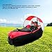 SPYMINNPOO Inflatable Lounger, Outdoor Air Sofa Inflatable Couch Easy Setup Portable Beach Chair with Travel Bag for Camping Hiking (Black Plus Red)