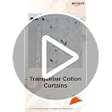 Image of Tranquebar Curtain Co. Cotton Curtains 8 Feet Long, 60-65% Room Darkening, Blue Bird Print, 8 Feet Curtains, 8 Feet Curtains, BackTab Loops, Design Yori (244 cm) - Set of 2