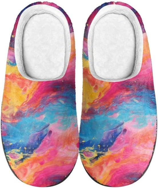 Women's Autumn Winter Fuzzy Slipper Christmas Non Slip Soft Cozy Fleece Lining No-Slip Slipper Shoes For Women Men