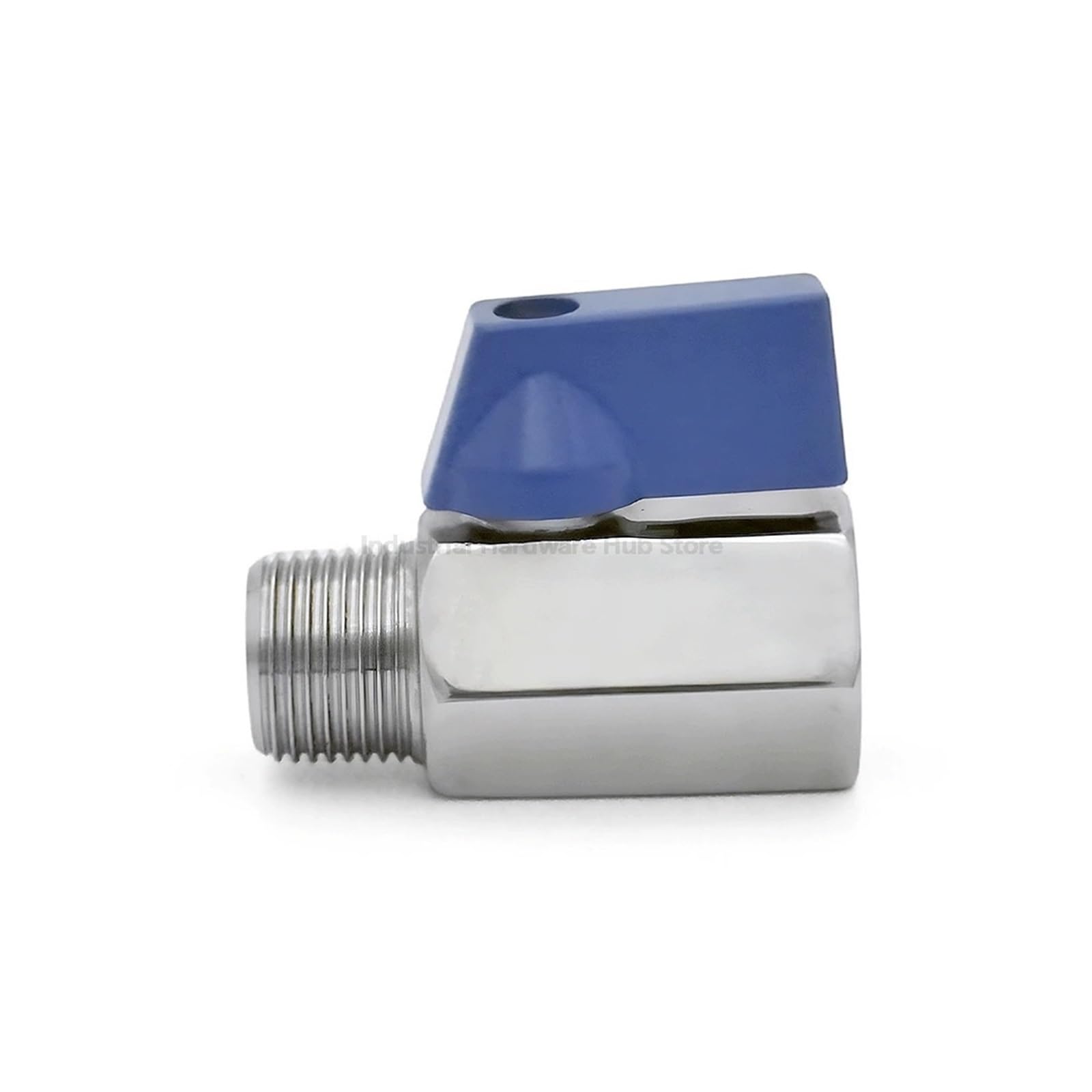 Mini zawór kulowy ze stali nierdzewnej 304/316L, 1/8"1/4"3/8"1/2"3/4" BSPT NPT gwint żeński, niebieski uchwyt zaworu do wody/oleju/kwasu Płyn przemysłowy(C,NPT_SS304)