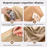 DGAZ Lekki organizer do toreb z serii Longchamp Le Pliage, jedwabna luksusowa torba wewnętrzna DupontPaper do Le Pliage S, wysokość uchwytu 9 cm (Chai)