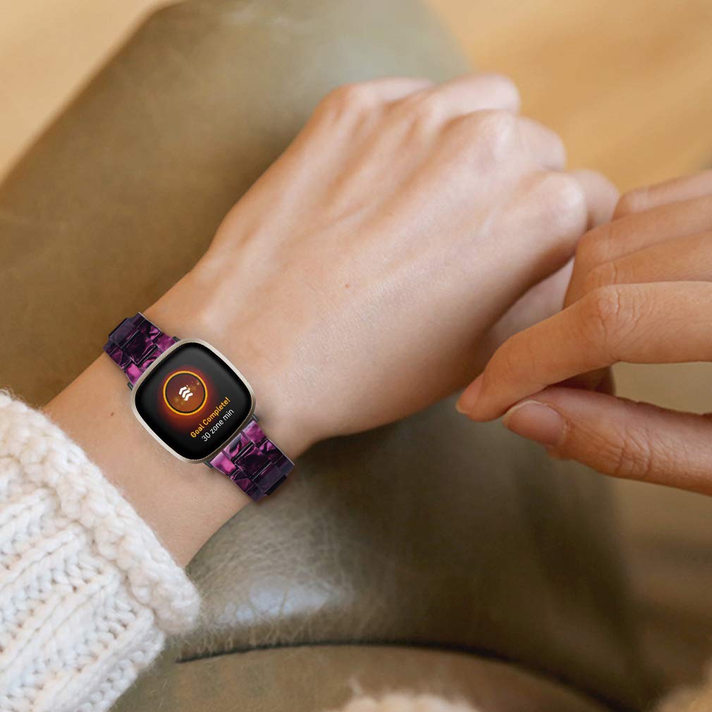 RuenTech Armband Für Fitbit Versa 3/4 & Sense – Harz-Material, Edelstahlschnalle, Verstellbar