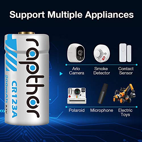 8-Pack CR123A Lithium Batteries for Arlo Wireless Security Camera and Flashlight [Can be Recharged] - Thumbnail 4