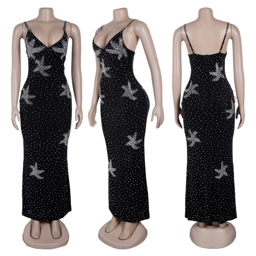Image of Nagfar Women Rhinestone Sequin Birthday Party Sexy New Year Formal Dress