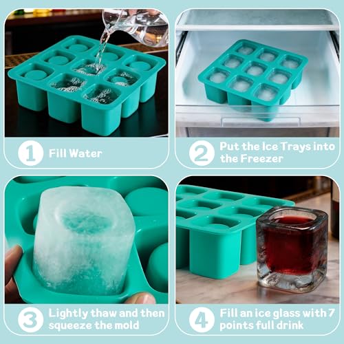 Molde para Vasos de Hielo de Silicona 9 Cavidades miniatura 4
