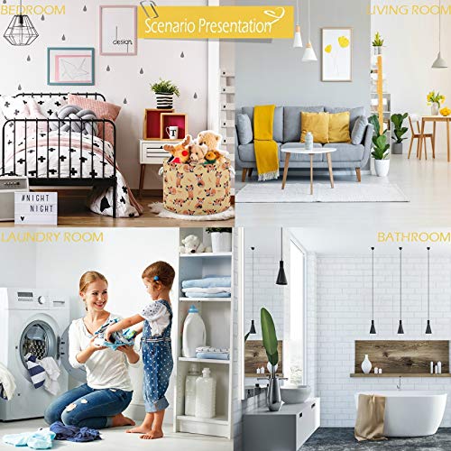 Image of visesunny Storage Basket Cute Red Panda Nursery Hamper Basket Clothes Toy Storage Organizer Bin Box Collapsible Laundry Bag for Kid Room,Playroom,Bathroom,Living Room,Dorm,Office