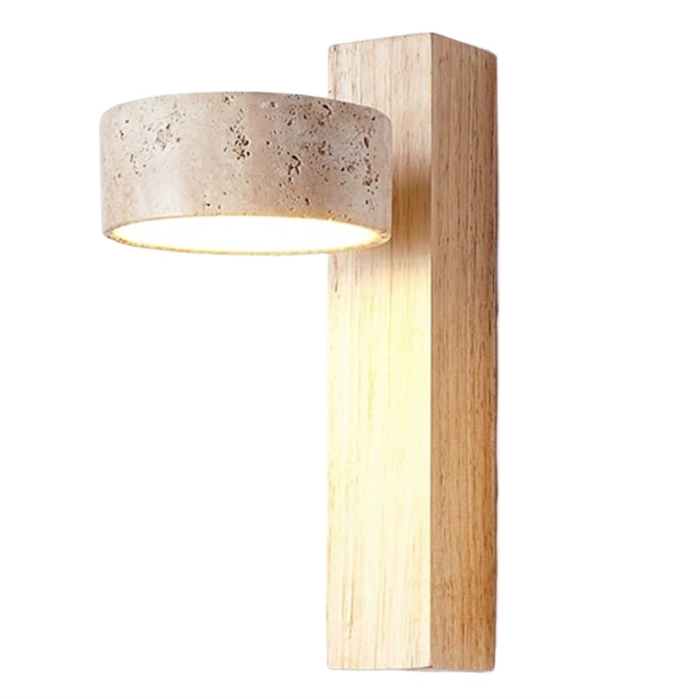 Applique murale en bois anti-éblouissement LED orientable chambre