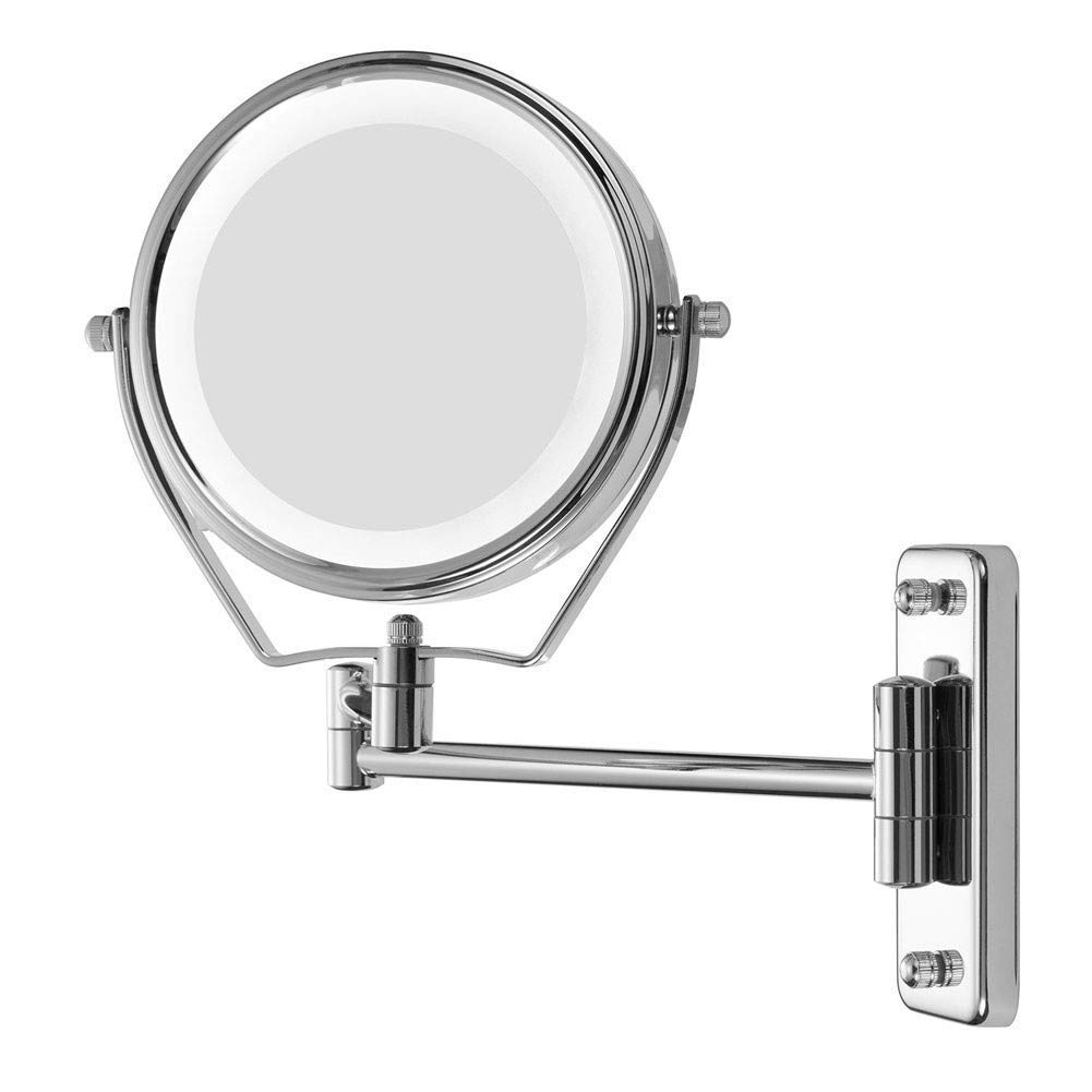 Miroir de maquillage mural LED pour une routine beauté d'hôtel chez soi