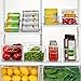 mDesign Plastic Stackable Kitchen Organizer - Storage Bin with Handles for Refrigerator, Freezer, Cabinet, and Pantry Shelves Organization - Food Container - Clear