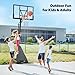 Yohood Basketball Hoop Outdoor Portable, 10ft Quickly Adjustable Basketball Goal System with 44 Inch PC Backboard & Wheels for Court/Backyard/Driveway