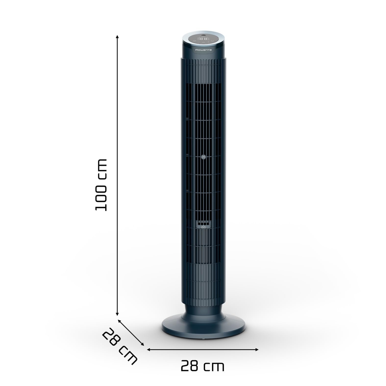 Rowenta Eole Silence Force Turmventilator VU7050F0, 12 Geschwindigkeitsstufen, 5 Automatikmodi, Timer, 60-90°-Schwenkung, Fernbedienung, Blau