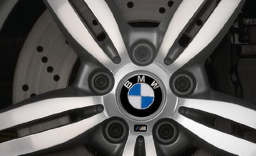 Adesivi Logo BMW M Per Cerchi | Set Di 4 Emblemi Originali | Applicazione Su Cerchi In Alluminio