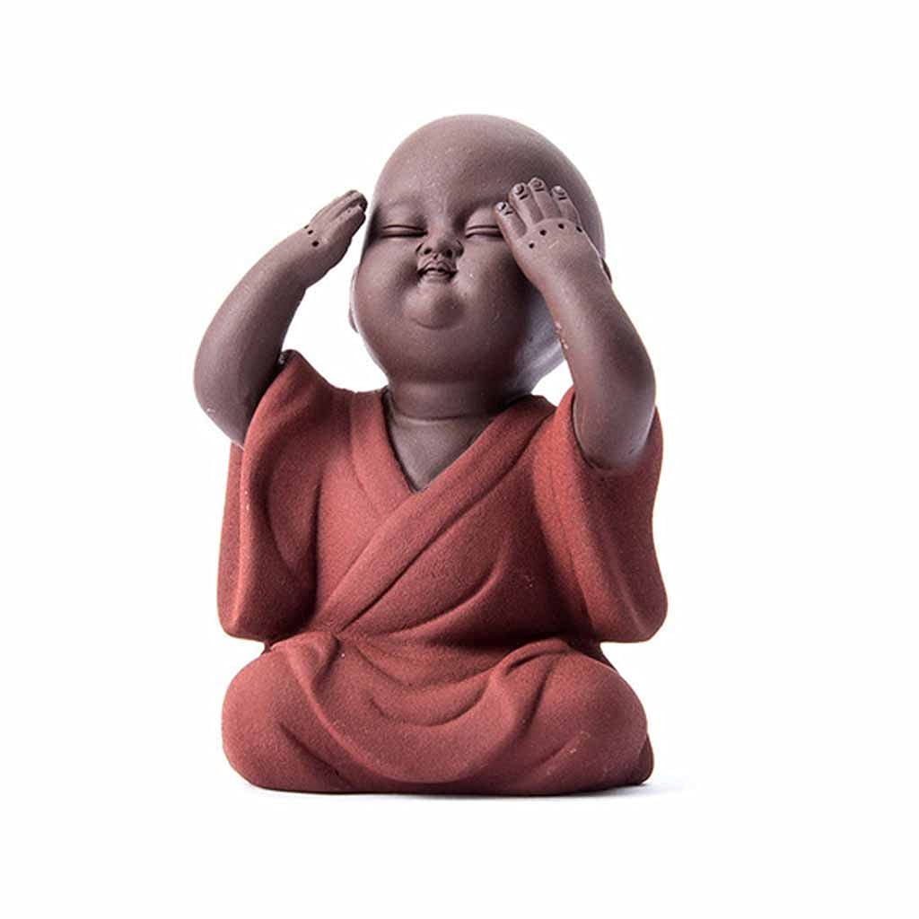 Amazon｜陶磁器仏像茶寵紫砂僧家の装飾仏教僧ミニチュア装飾品工芸品