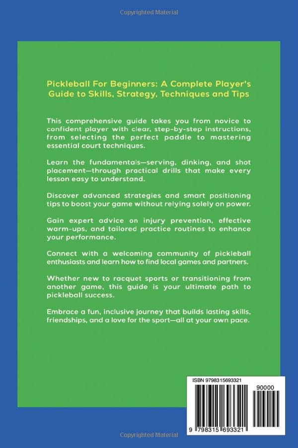 Miniatura 2 de Pickle ball for Beginners A Complete Player's Guide to Skills, Strategy, Techniques & Tips
