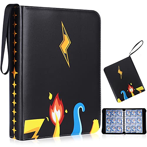 BEIBEIQI Carrying Case Binder for Pokemon Cards, 9-Pocket Pokemon Card Binder Holder Fits 900 Cards with 50 Removable Sheets, Collector Album Pokemon Card Storage Organizer Book Folder for Boys Girls