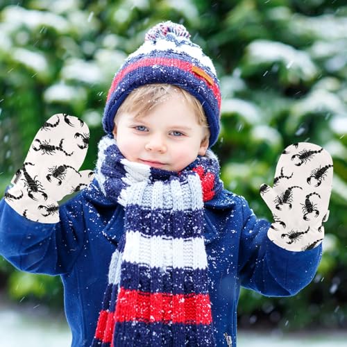 Image of Plaaee Early 1990s Pattern Kids Glove Warm Mitten Winter Favor for Toddler Boys and Girls Children Cold Weather Gloves