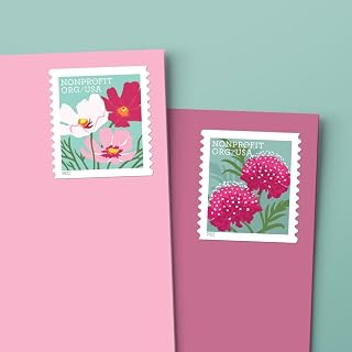 Butterfly Garden Flowers 2022 5-Cent (Strip of 100) Nonprofit Rate Organization for Business Mailers Definitive Nondenominated Mail-Use Additional Postage Stamps