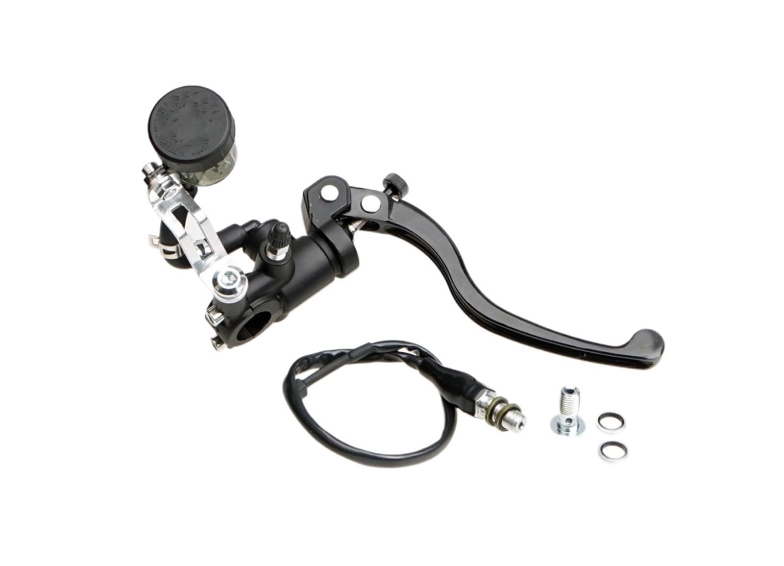 IUKMR Motorcycle Clutch Brake Lever Motorcycle Brake Master Cylinder Lever Hydraulic Clutch 17.5mm Piston 22mm Universal(Right Black)