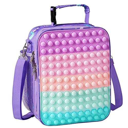 Woosir Pop Lunch Box For Girls Kids Insulated Lunch Bag Mermaid Cute Lunch Tote Bag Box Back To School Supplies Gifts For Girls Leakproof With Removable Shoulder Strap For Picnic Travel Camping cover