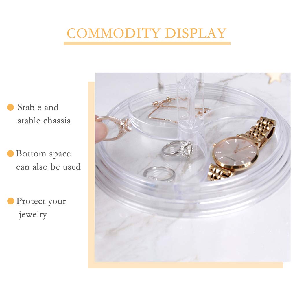 Rolin Roly Transparent Rotating Earring Hanger Stud Earring Storage Organizer Jewelry Holder Display Stand Large Earring Storage Organizer - Image 4
