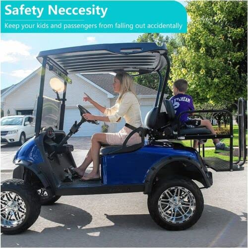 Miniatura 3 de FEWENi Kit de cinturón de seguridad universal para carrito de golf, cinturón retráctil de 42 pulgadas, adecuado para carrito de golf EZGO Yamaha