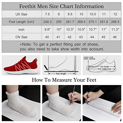 Image of Feethit Mens Slip On Running Shoes Breathable Lightweight Comfortable Fashion Non Slip Sneakers for Men