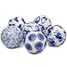 Oriental Furniture 4" Blue & White Decorative Porcelain Ball Set(B)