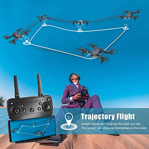 Ficha técnica WiFi Drone con cámara HD 1080P y ángulo amplio, quadcopter RC con función de retención de altitud, sensor de gravedad, despegue/aterrizaje con una tecla, compatible con headset VR. - Fernando Cortés