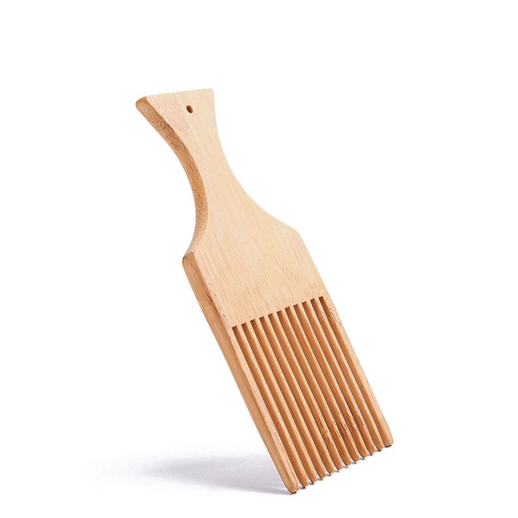 MENGSHINatural Wooden Beard Comb Non-Static Afro Pick Hair Lift Combs Long Tooth Detangling Volumizing and Styling Tool for Women Men Thick, Coarse, Curly Hair