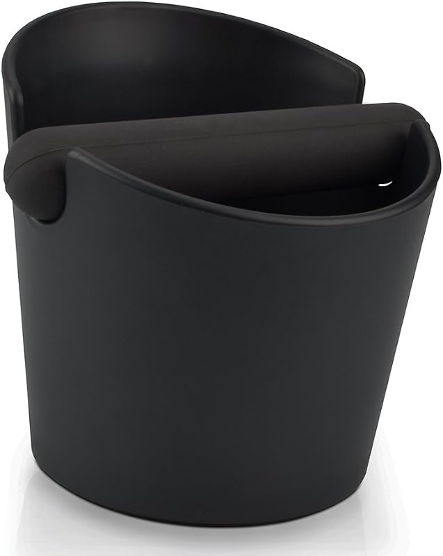 HOMEE Coffee Knock Box 4.8 Inch Barista Style Knock Box With Removable Bar | Round Shock-Absorbent Durable With Removable Knock Bar and Non-Slip Base Gift