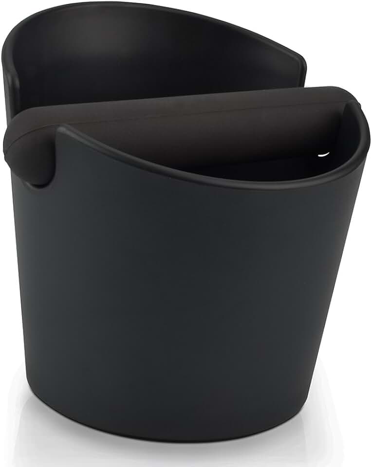 HOMEE Coffee Knock Box 4.8 Inch Shock-Absorbent Durable Barista Style Knock Box With Removable Knock Bar and Non-Slip Base Gift (R