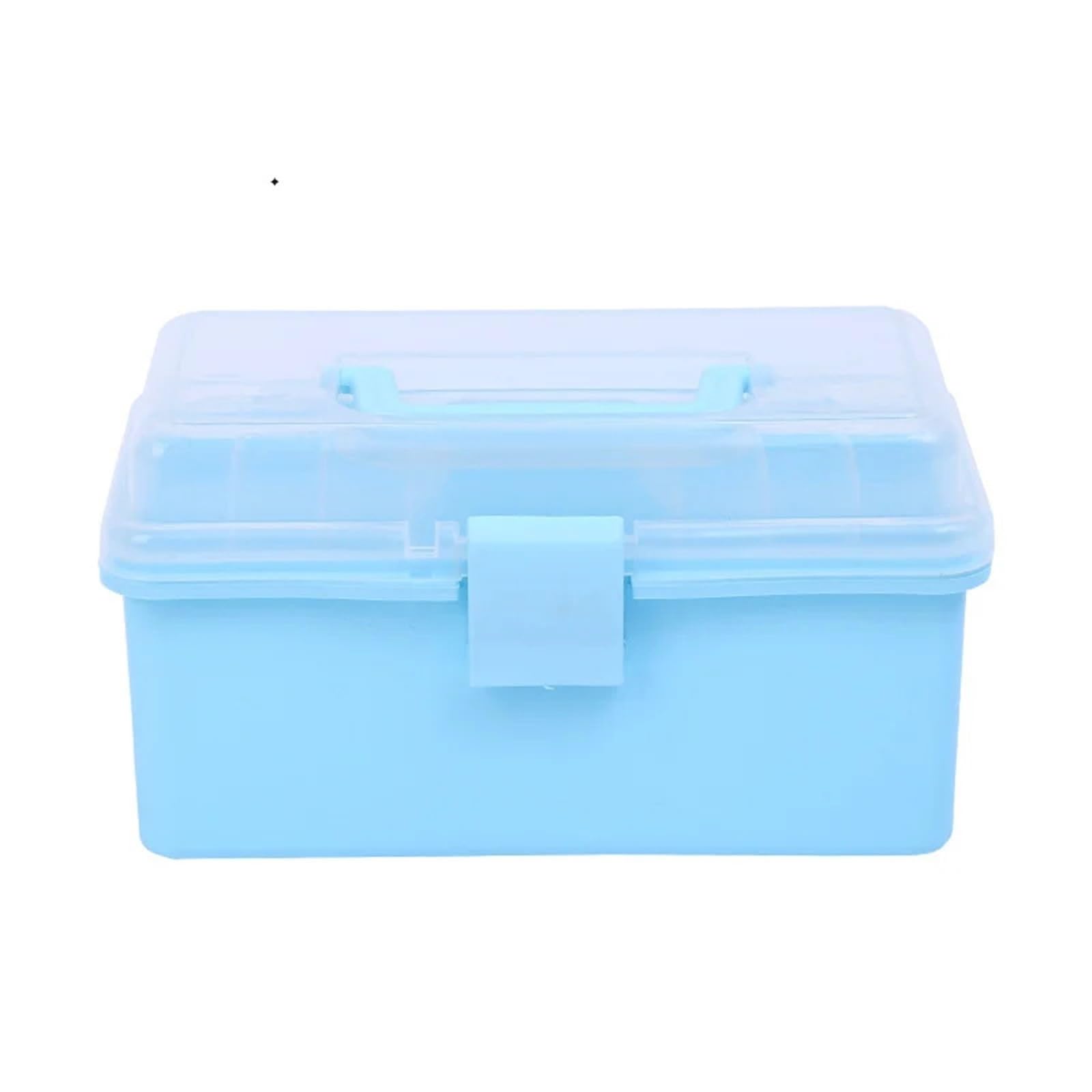 Haargummi Organizer 3 Schichten große Kapazität faltbare multifunktionale Aufbewahrungsbox tragbare Make-up Haarnadel Nail Art Schmuck Organizer(White)