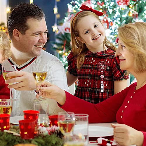 Tian Zhun BR-328 Winter Badge Reel Retractable Id Clip With Beads Let It Snow Buffalo Plaid Snowflake Name Id Badge Holder Christmas Badge Clip Holiday Nurse Office Staff Student Alligator Clip thumb #5