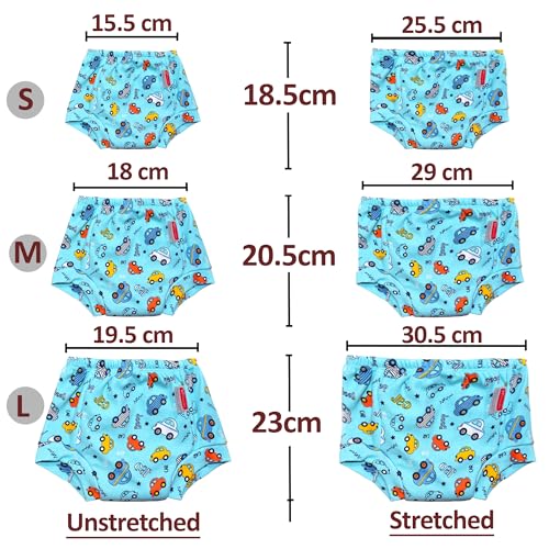 Image of VParents Padded Underwear for Babies and Toddlers with 3 Layers of Cotton Padding Potty Training Pull Up & Diaper-Free Time (3-4 years) Car