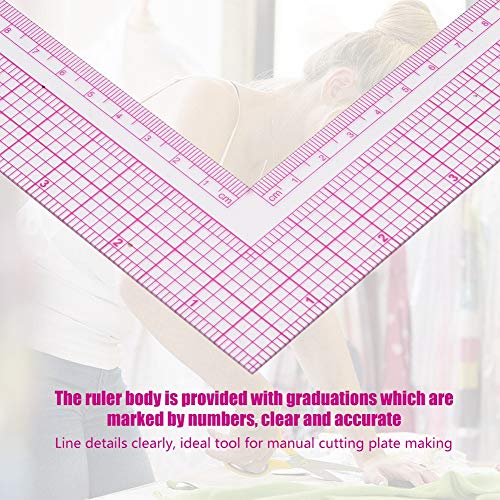 SOONHUA Righello quadrato a L,Righello da Cucire