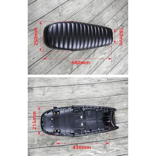 Asiento moto universal clásico color marrón con espuma de absorción 6