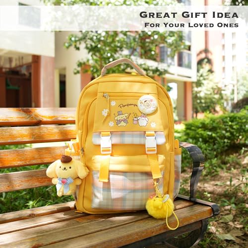 Image of Juju Yellow Kawaii Backpack - Cute Kawaii Stuff Mochila Kawaii - Yellow Backpack - Cute Backpacks For Girls - Cute Backpack Kawaii Backpacks For School Girls - Cute Backpack For School