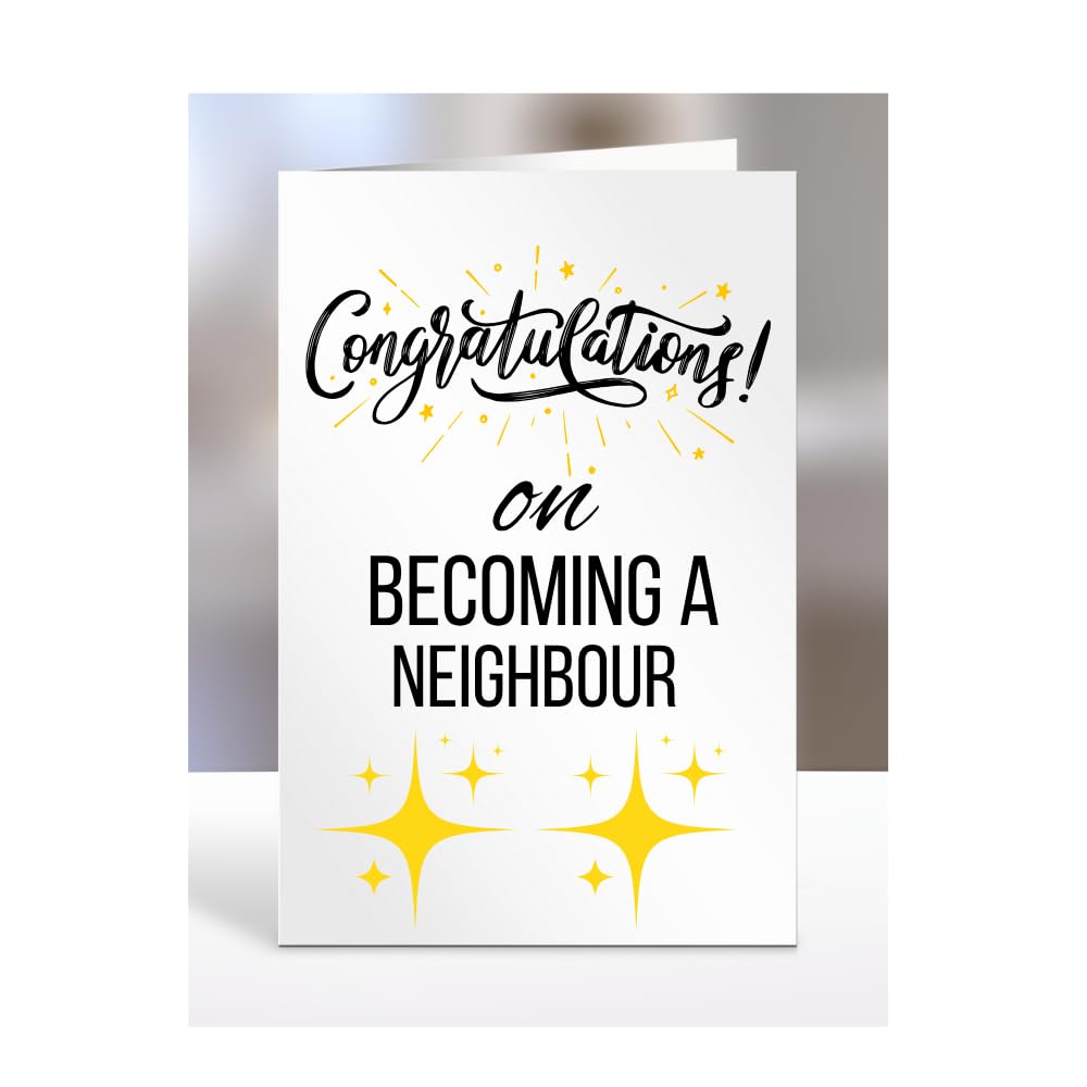 Congratulations on becoming a Neighbour card, Gifts for Men, Women, Presents for Christmas, A5-79_141 โ image 1